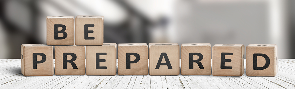 "Be prepared" written on blocks